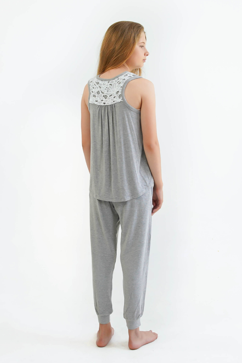 Girls Mint Pyjamas SET - Sleep Shorts & Short Sleeve Sleep Tee - Love Haidee