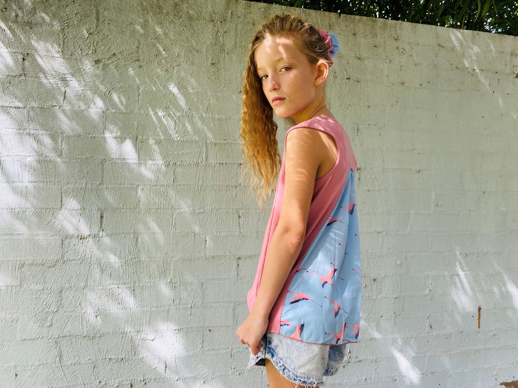 Teen Girls Clothing - Girls Luxe Printed Tank – Flamingo Flight